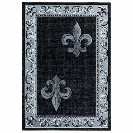 UNITED WEAVERS OF AMERICA 1 ft. 10 in. x 2 ft. 8 in. Bristol Lilium Gray Rectangle Accent Rug 2050 11272 24